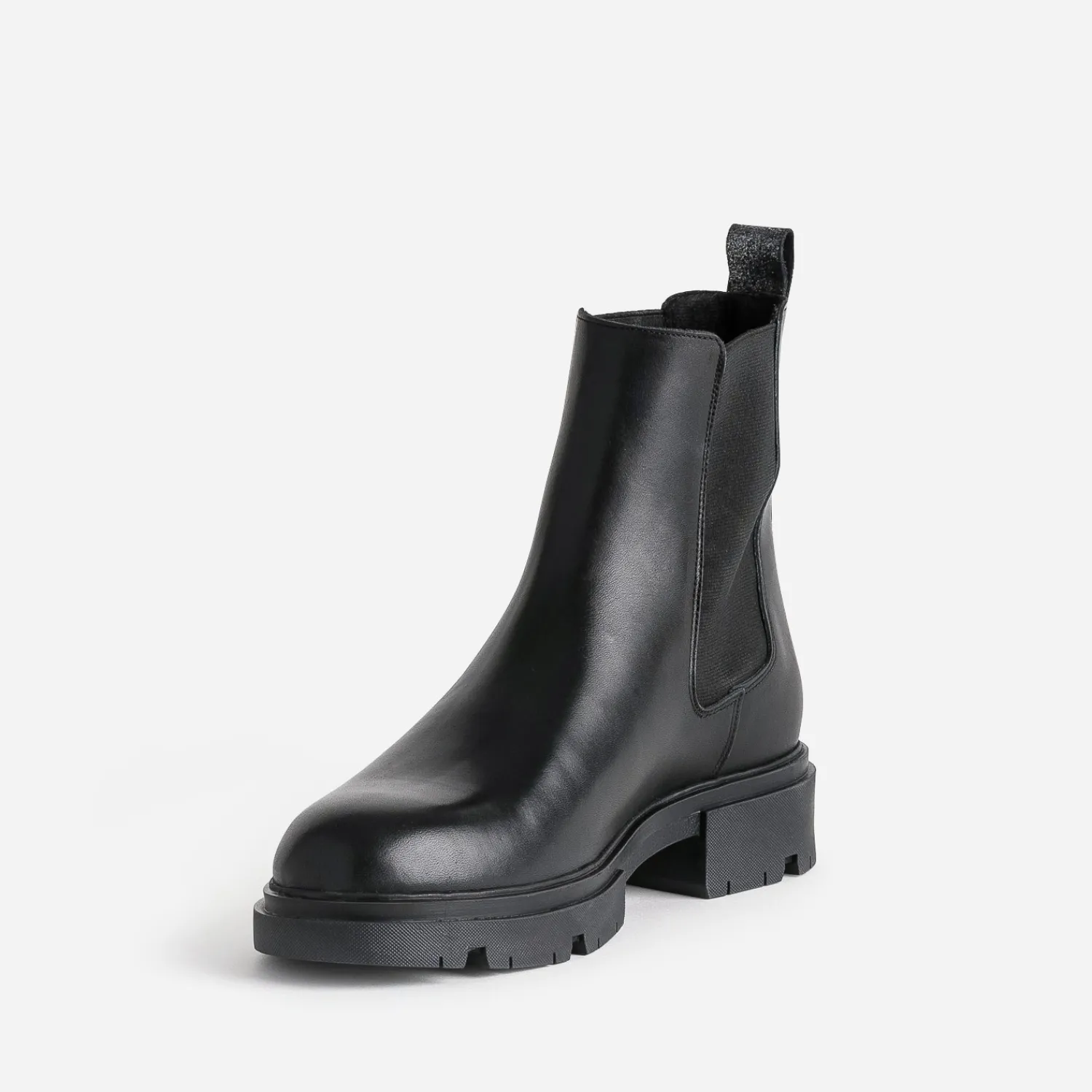 Eram Boots^Chelsea boots TEXTO éco-conçu en cuir NOIR