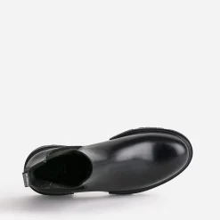 Eram Boots^Chelsea boots TEXTO éco-conçu en cuir NOIR