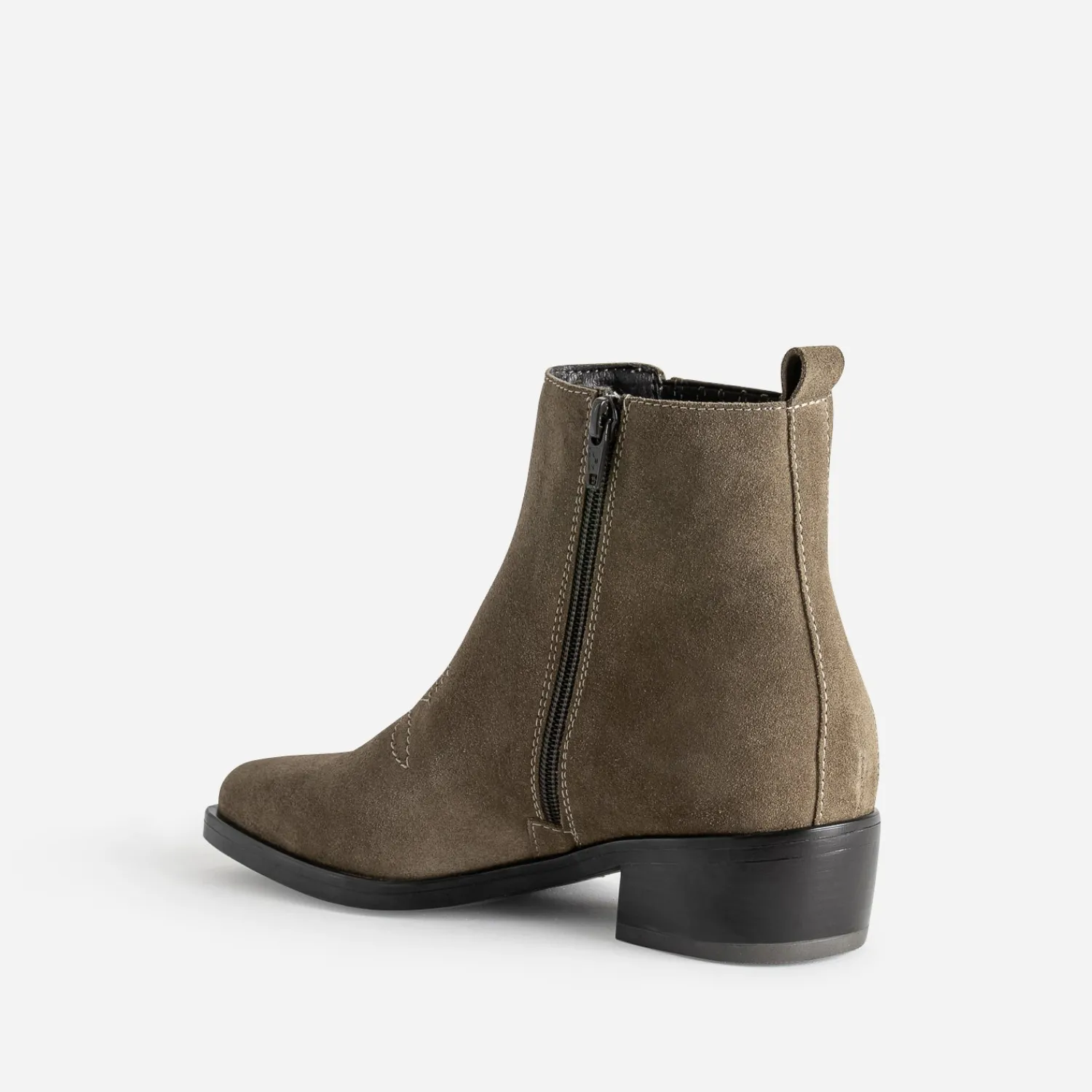 Texto Boots^Chelsea boots cuir velours TAUPE