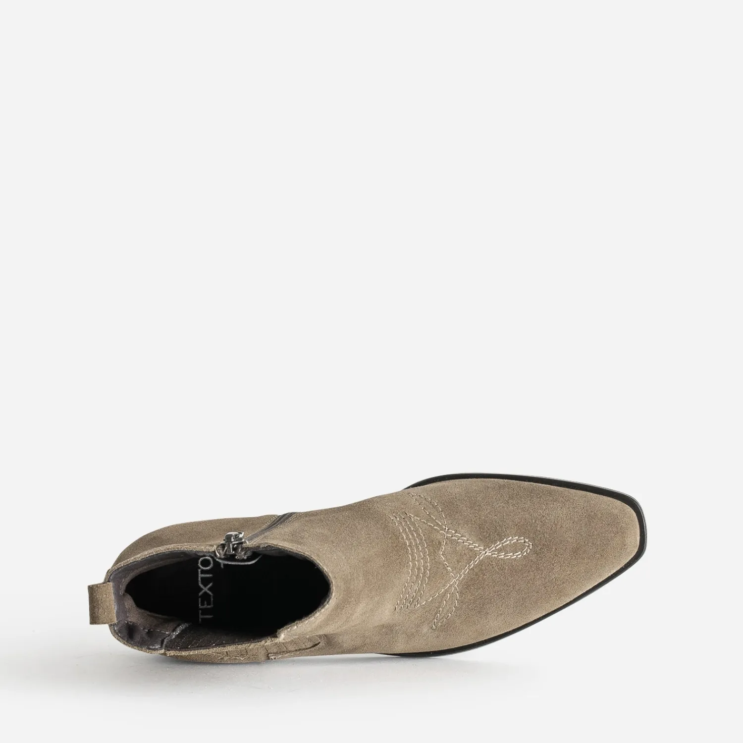 Texto Boots^Chelsea boots cuir velours TAUPE