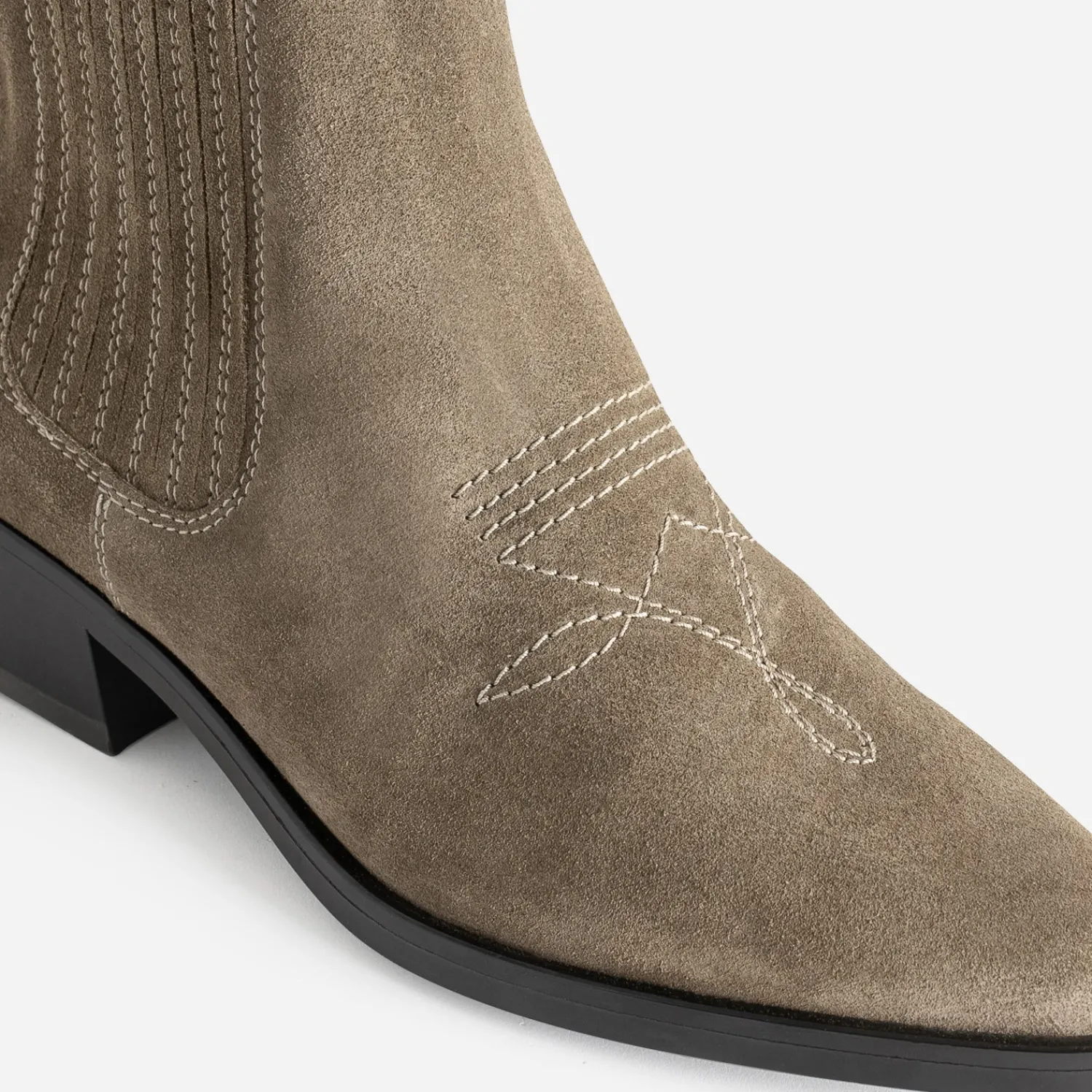 Texto Boots^Chelsea boots cuir velours TAUPE