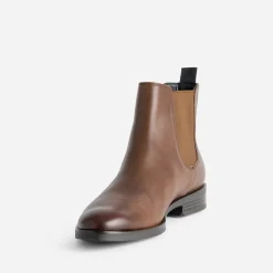 Eram Flex Boots^Chelsea en cuir MARRON