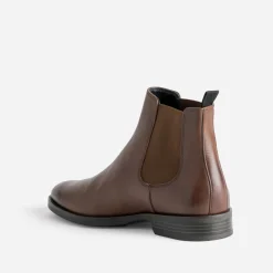 Eram Flex Boots^Chelsea en cuir MARRON