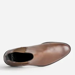 Eram Flex Boots^Chelsea en cuir MARRON