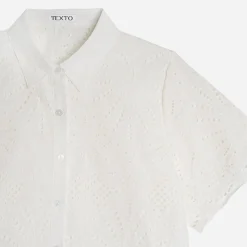 Texto Chemises & Blouses^Chemise écrue broderie anglaise BLANC