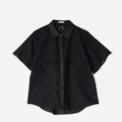 Texto Chemises & Blouses^Chemise e broderie anglaise NOIR