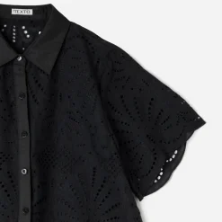 Texto Chemises & Blouses^Chemise e broderie anglaise NOIR