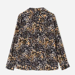 Texto Chemises & Blouses^Chemisier femme effet léopard NOIR