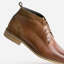 Eram Boots^Chukka boots cuir COGNAC