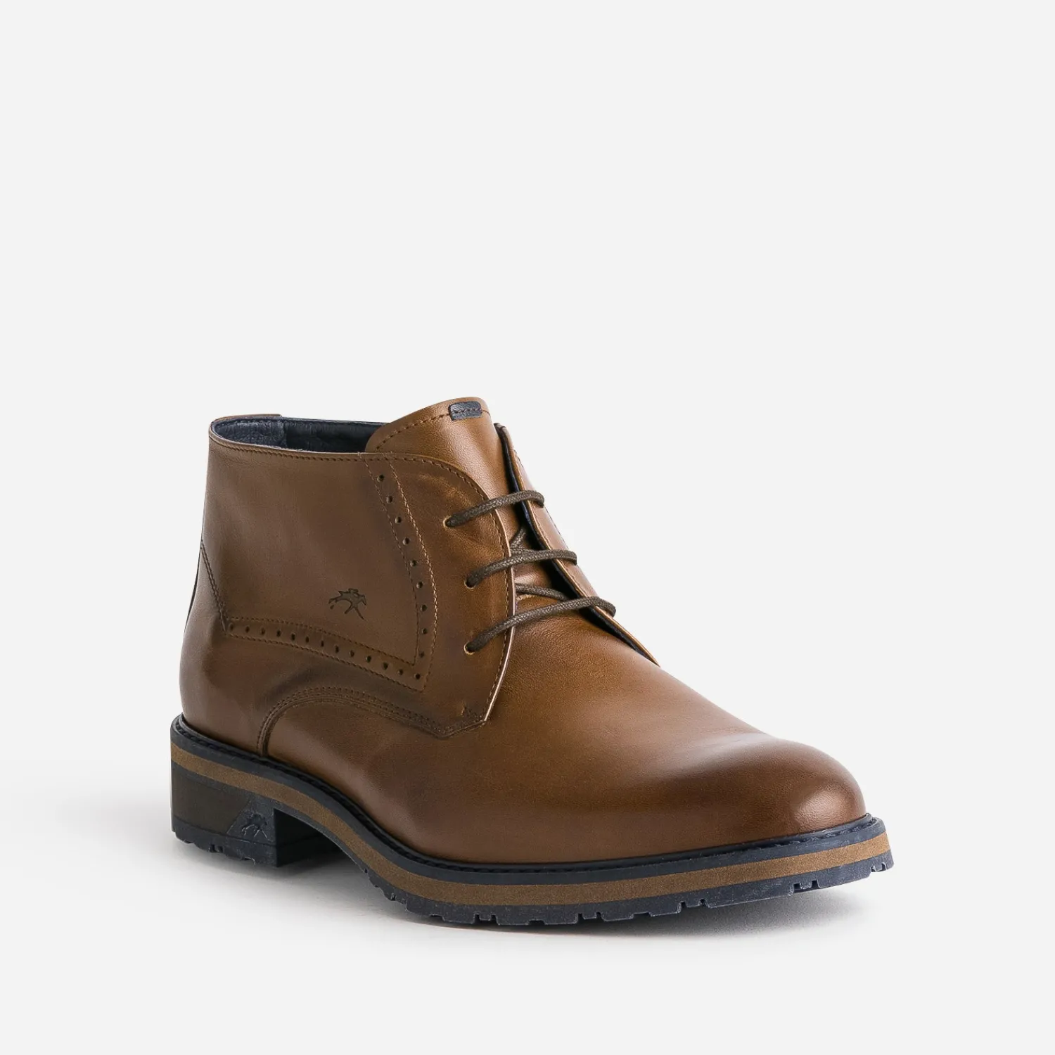 Fluchos Boots^Chukka boots marron en cuir COGNAC
