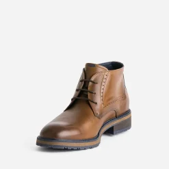 Fluchos Boots^Chukka boots marron en cuir COGNAC