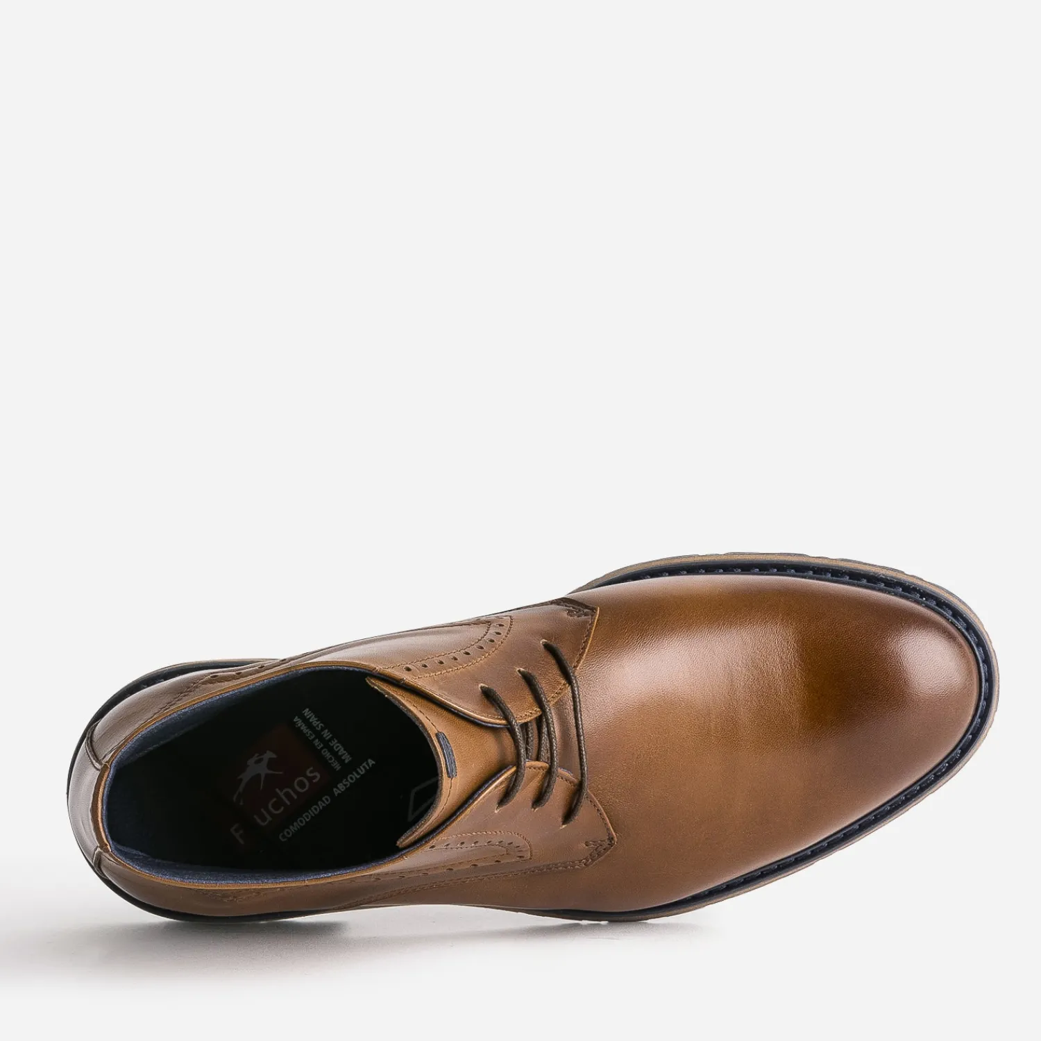 Fluchos Boots^Chukka boots marron en cuir COGNAC