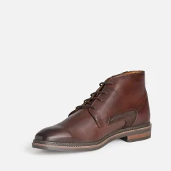 Redskins Boots^Chukka boots marron en cuir COGNAC