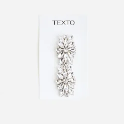 Texto Autres Accessoires^Clips gris amovibles en strass ARGENT