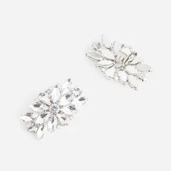 Texto Autres Accessoires^Clips gris amovibles en strass ARGENT