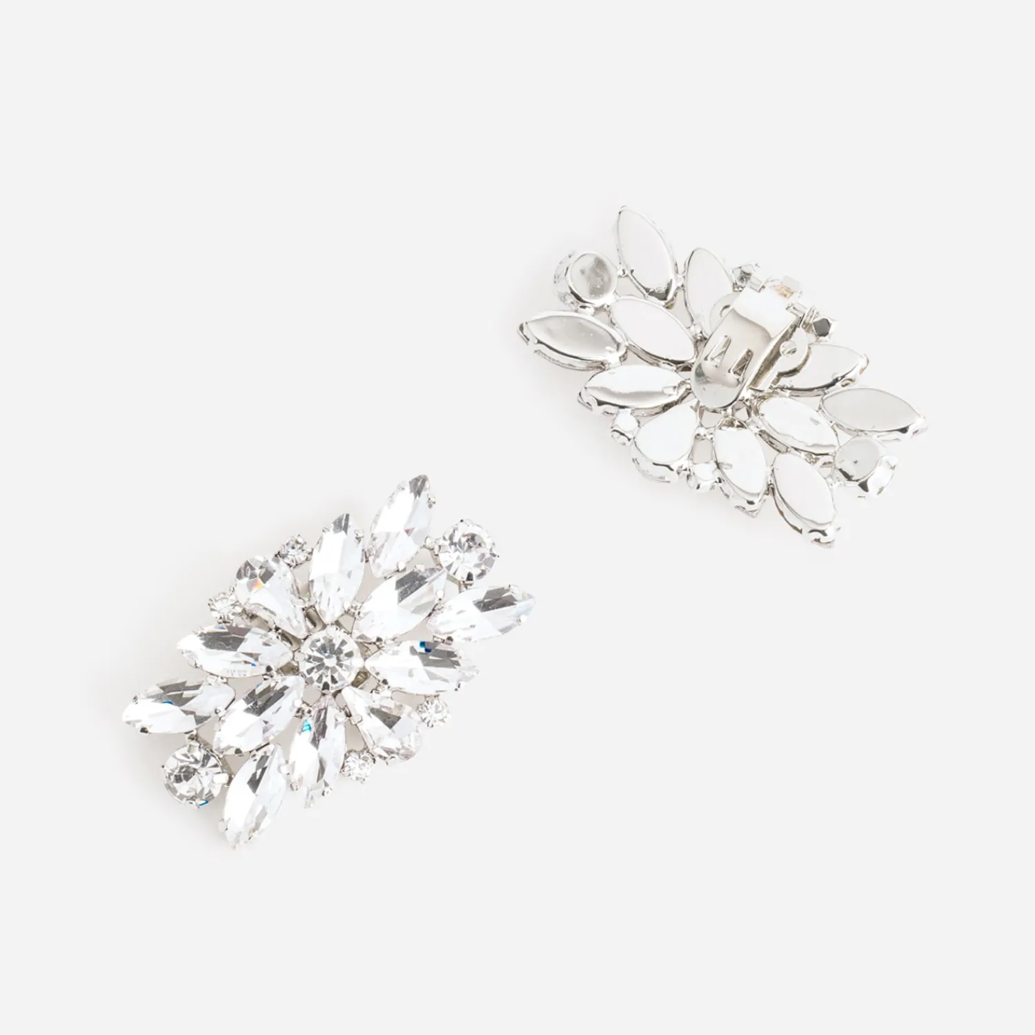 Texto Autres Accessoires^Clips gris amovibles en strass ARGENT