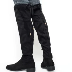 Eram Bottes^Cuissarde e suédée à tige souple NOIR