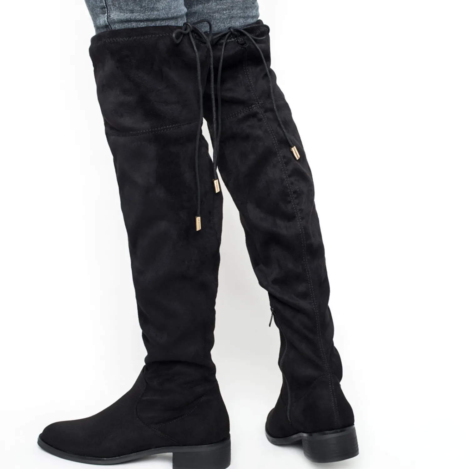 Eram Bottes^Cuissarde e suédée à tige souple NOIR