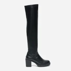 Texto Bottes^Cuissarde e à semelle crantée NOIR