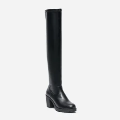 Texto Bottes^Cuissarde e à semelle crantée NOIR