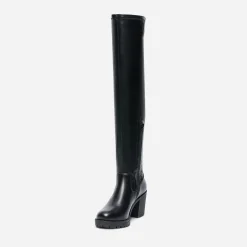 Texto Bottes^Cuissarde e à semelle crantée NOIR