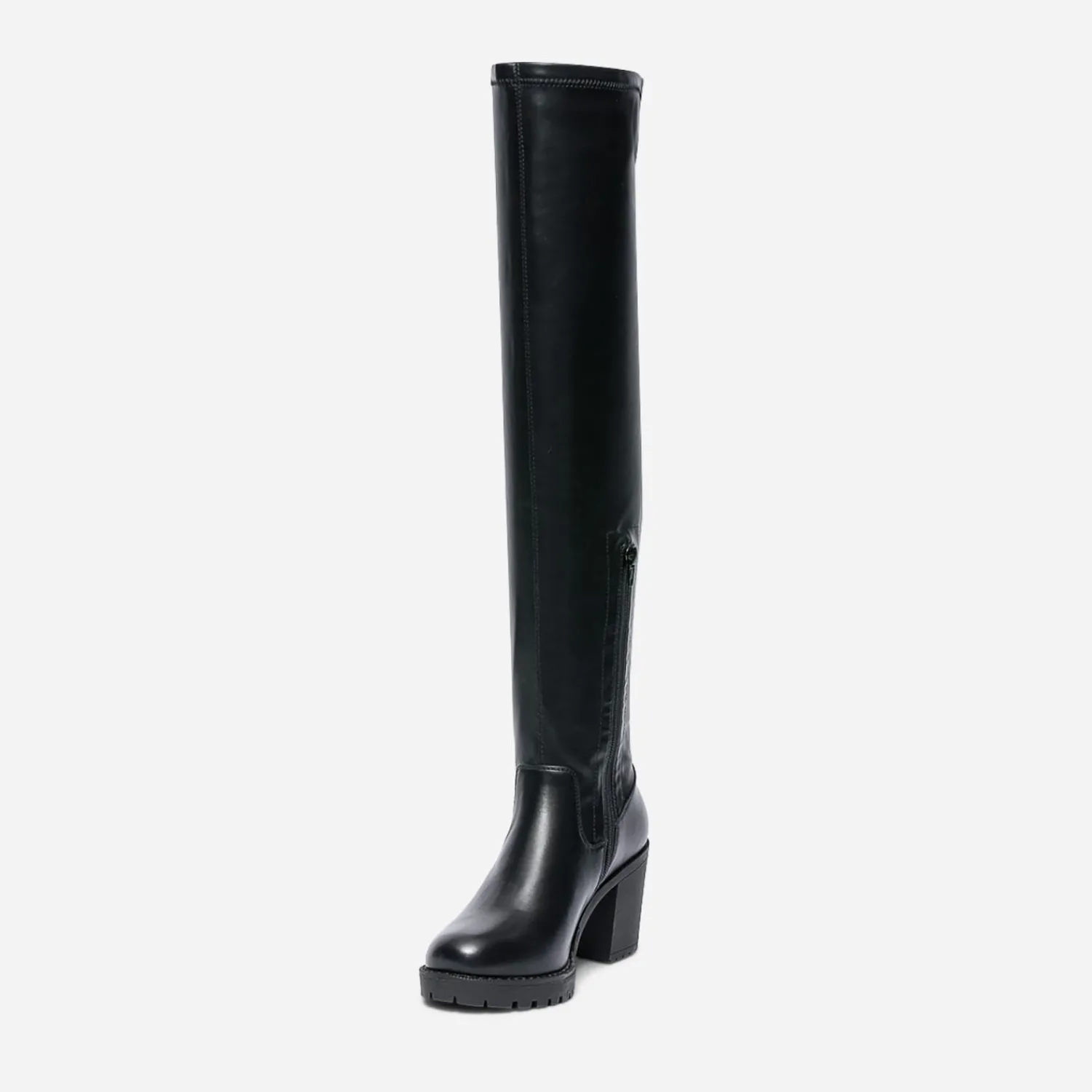 Texto Bottes^Cuissarde e à semelle crantée NOIR