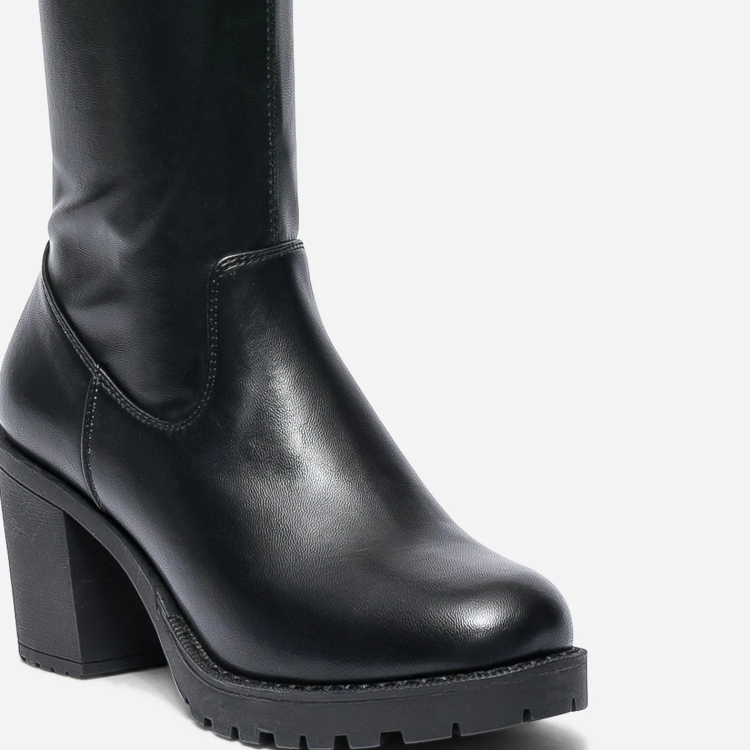 Texto Bottes^Cuissarde e à semelle crantée NOIR