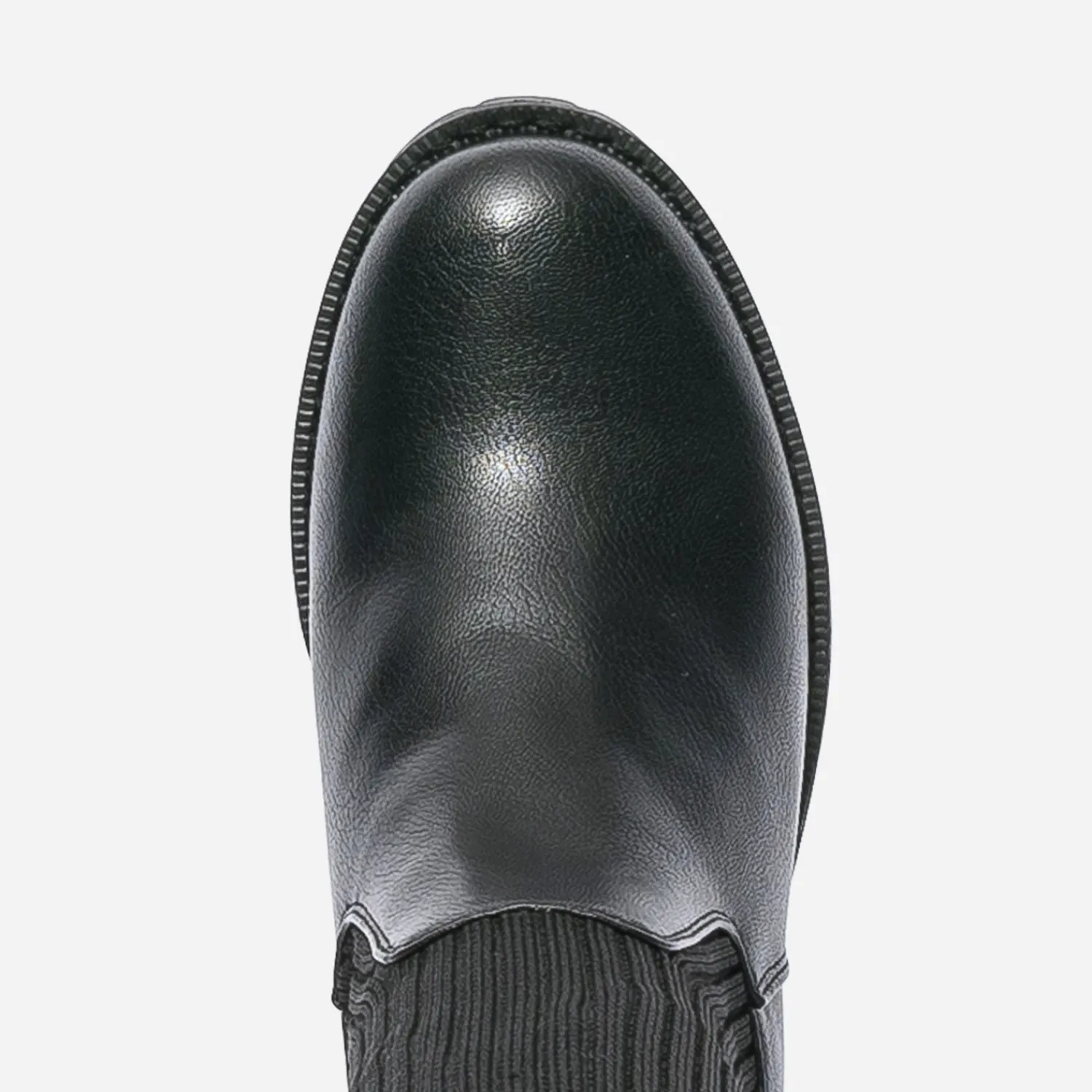 Texto Bottes^Cuissarde-chaussette e NOIR