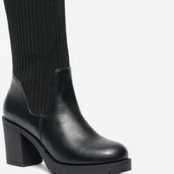 Texto Bottes^Cuissarde-chaussette e NOIR