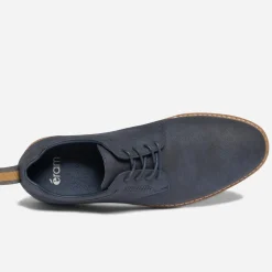 Eram Chaussures De Ville^Derby bleu en cuir perforé MARINE