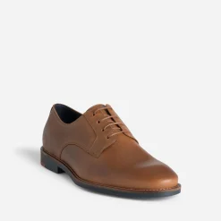 Eram Chaussures De Ville^Derby camel cuir embossé COGNAC