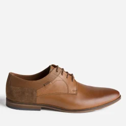 Eram Chaussures De Ville^Derby camel en cuir COGNAC