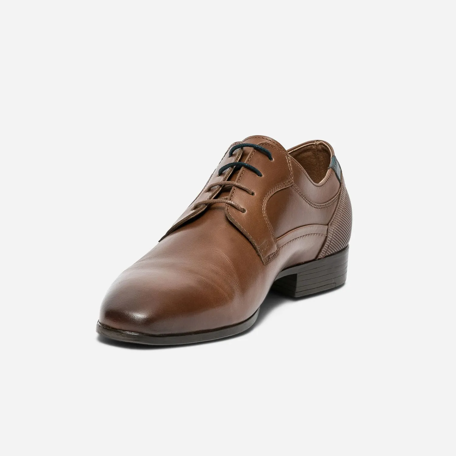Eram Chaussures De Ville^Derby camel en cuir éco-conçu COGNAC