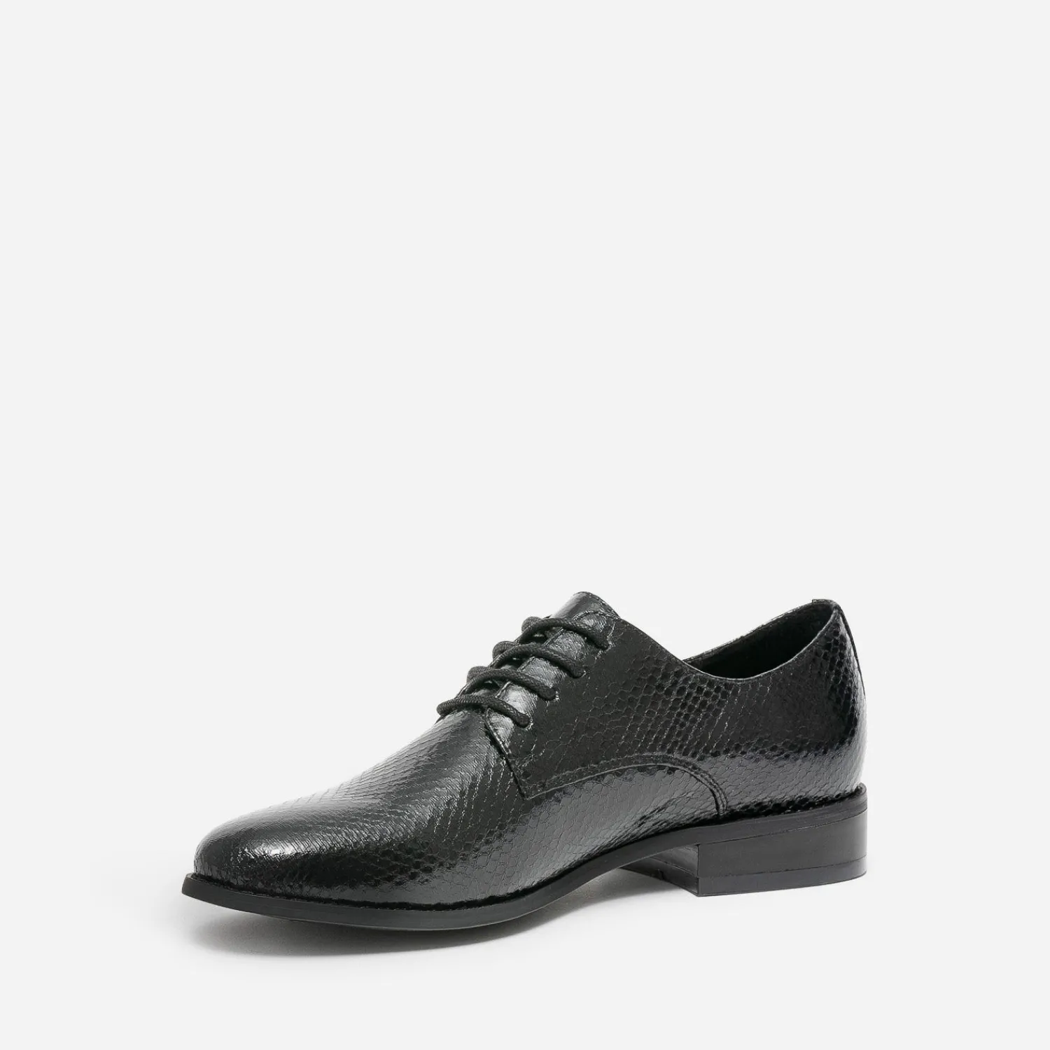 Eram Derbies^Derby éco-conçu verni effet python NOIR