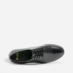 Eram Derbies^Derby éco-conçu verni effet python NOIR