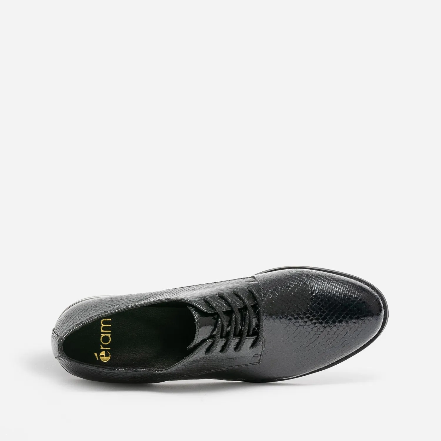 Eram Derbies^Derby éco-conçu verni effet python NOIR