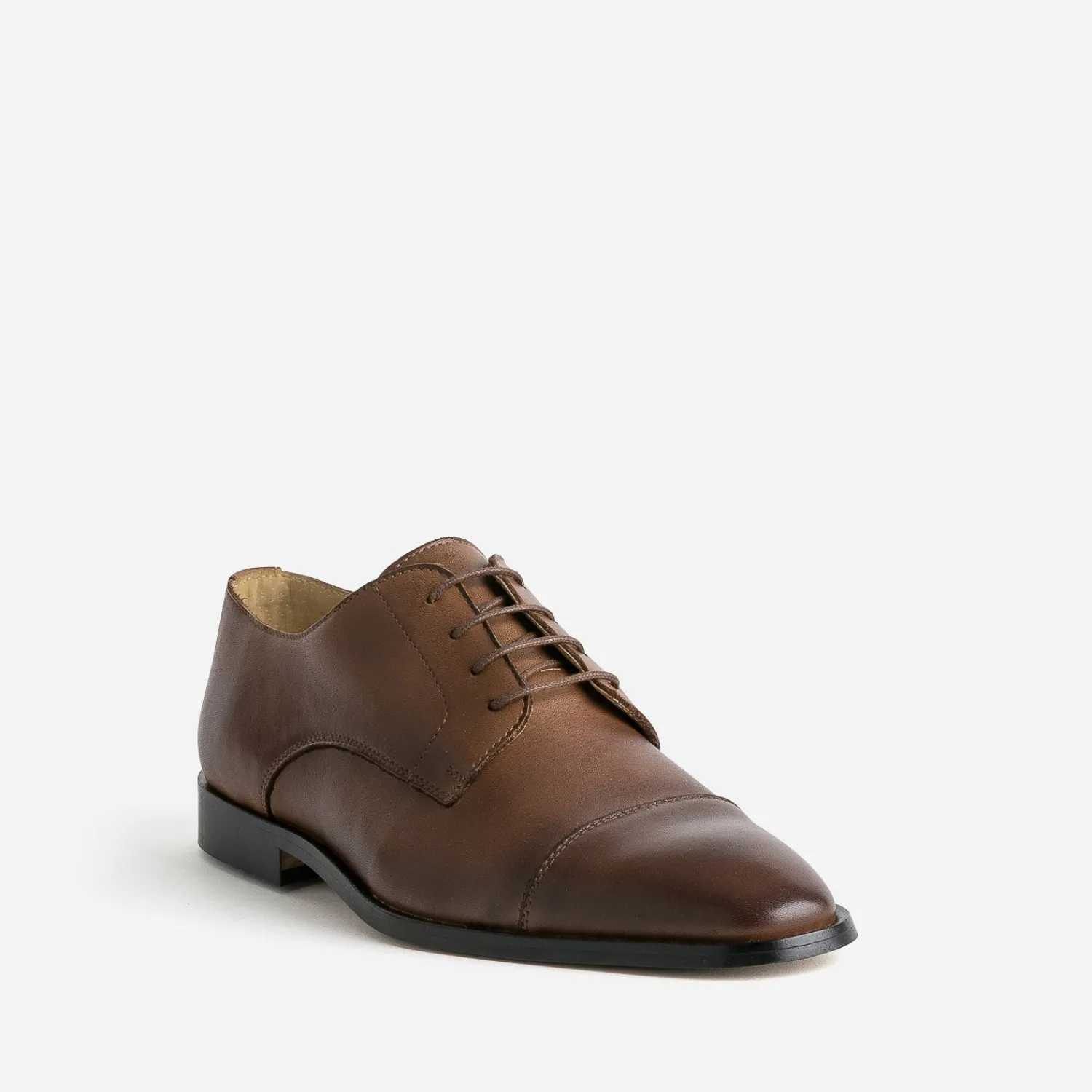 Eram Chaussures De Ville^Derby cuir bout droit COGNAC