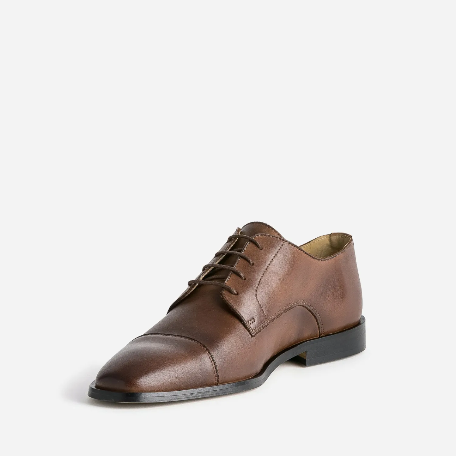 Eram Chaussures De Ville^Derby cuir bout droit COGNAC