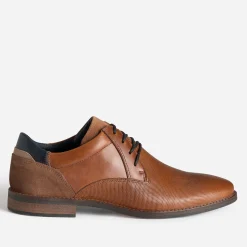 Eram Chaussures De Ville^Derby cuir embossé COGNAC