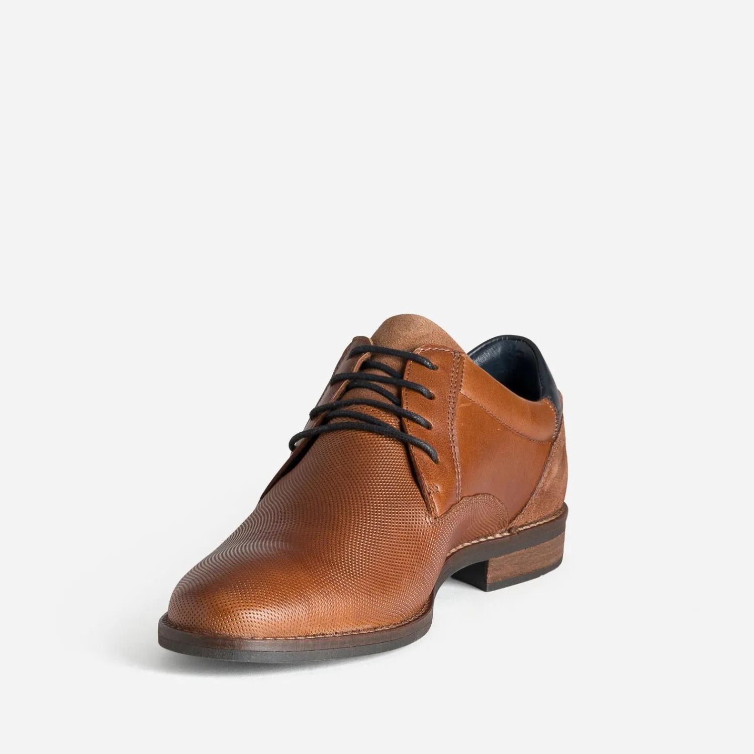 Eram Chaussures De Ville^Derby cuir embossé COGNAC