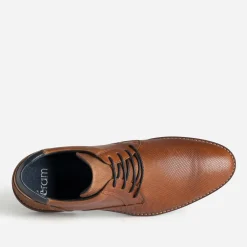 Eram Chaussures De Ville^Derby cuir embossé COGNAC