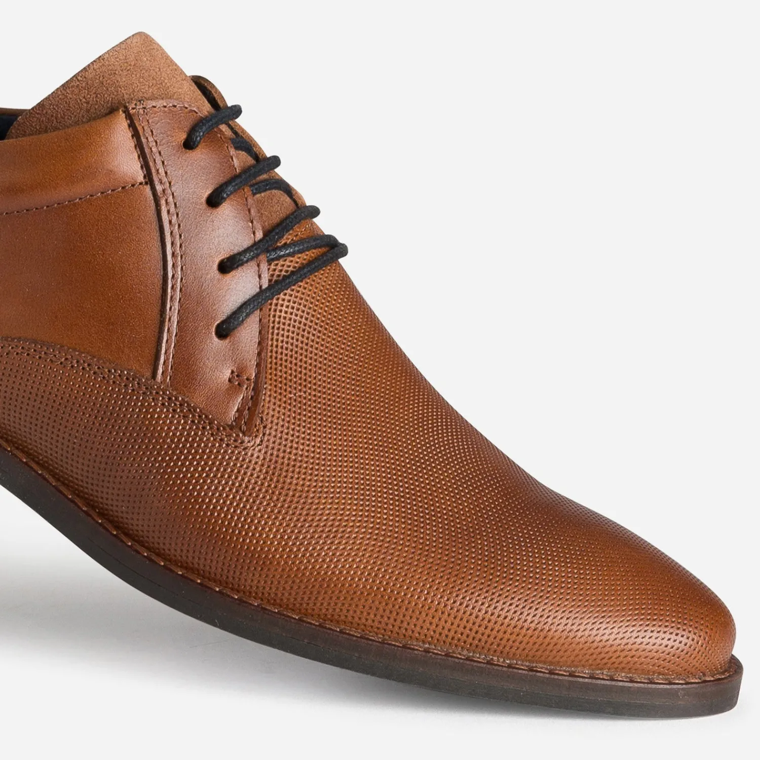 Eram Chaussures De Ville^Derby cuir embossé COGNAC