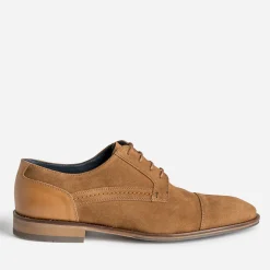 Eram Chaussures De Ville^Derby cuir velours éco-conçu COGNAC