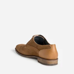 Eram Chaussures De Ville^Derby cuir velours éco-conçu COGNAC