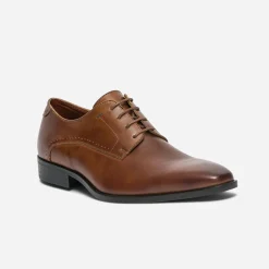 Eram Chaussures De Ville^Derby en cuir COGNAC