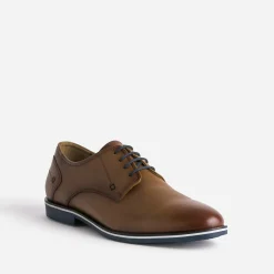 Eram Chaussures De Ville^Derby en cuir COGNAC