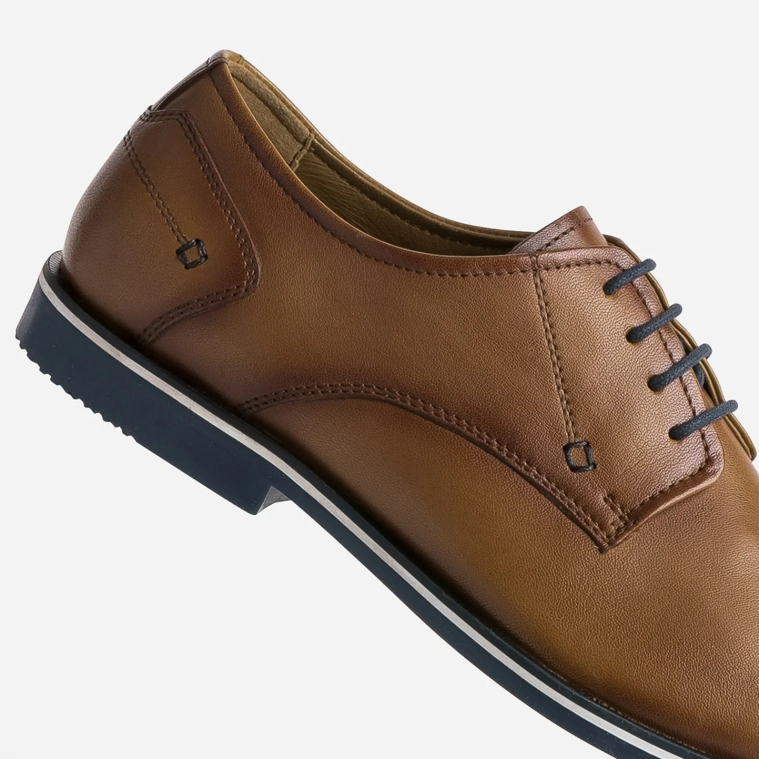 Eram Chaussures De Ville^Derby en cuir COGNAC