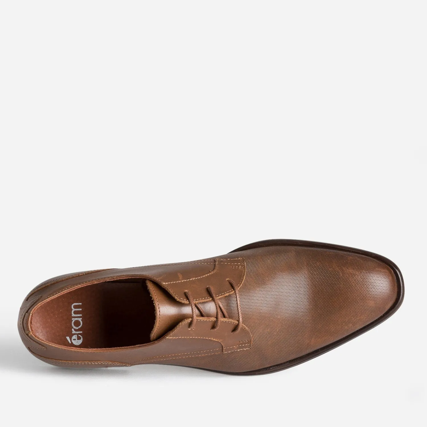 Eram Chaussures De Ville^Derby en cuir embossé COGNAC