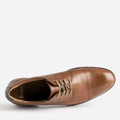 Eram Chaussures De Ville^Derby en cuir ligne perforée COGNAC