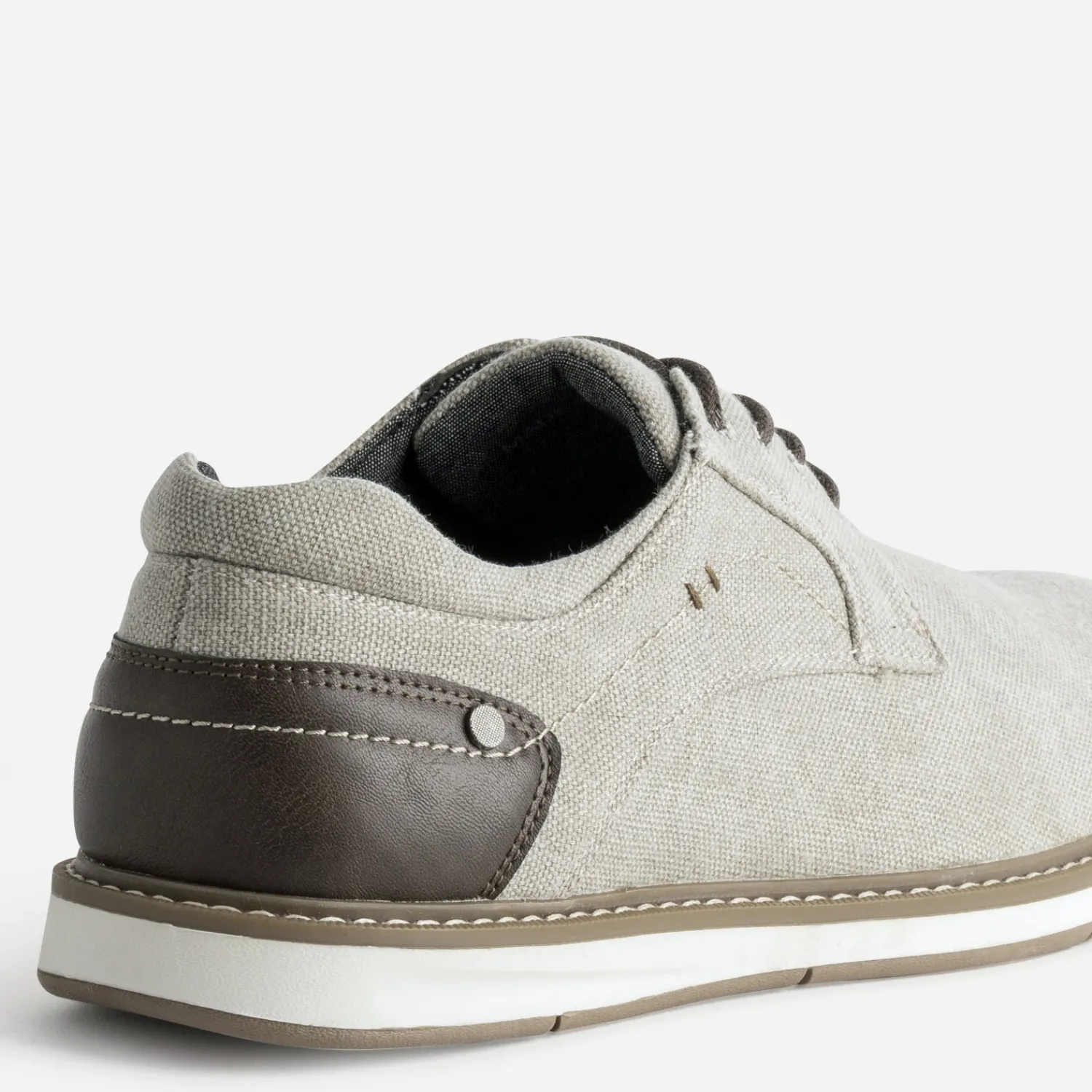 Eram Chaussures De Ville^Derby confort en toile BEIGE